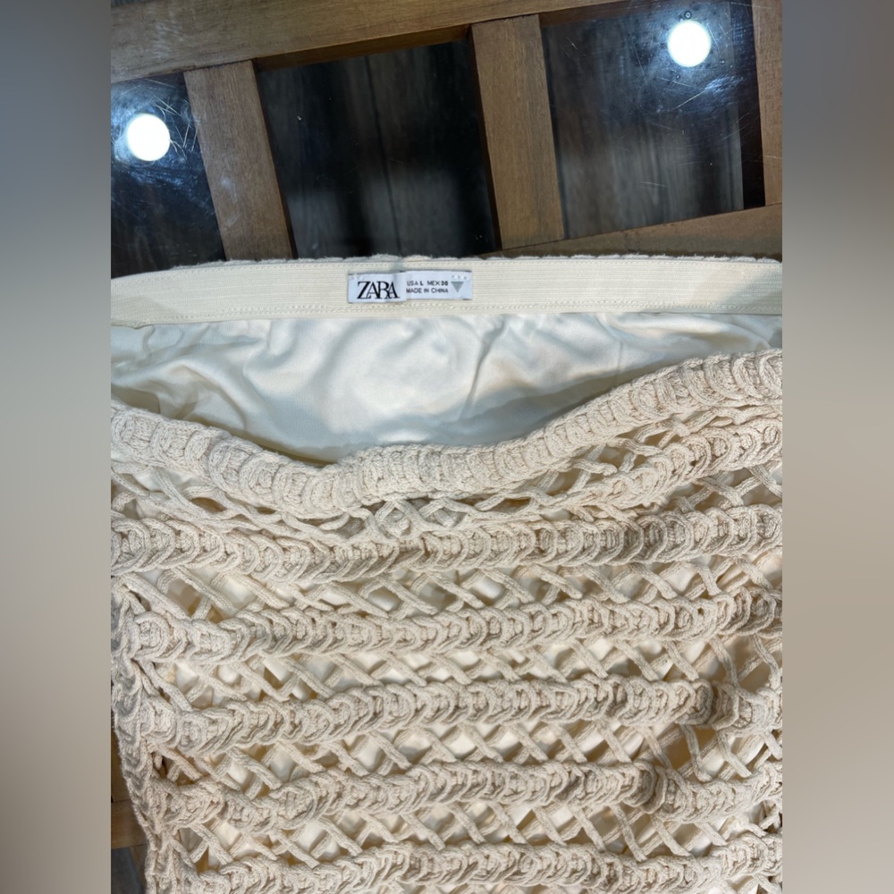 Zara Cream Crochet Tank Top - Picture 12 of 12